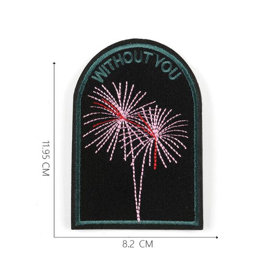 Нашивка термоаппликация на одежду и  на рюкзак. Without you