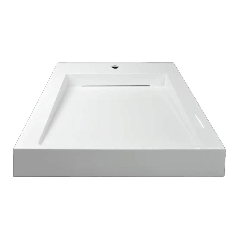 Раковина Azario Domino 600х555х80 литьевой мрамор, сифон в комплекте, белая (CS00082282)