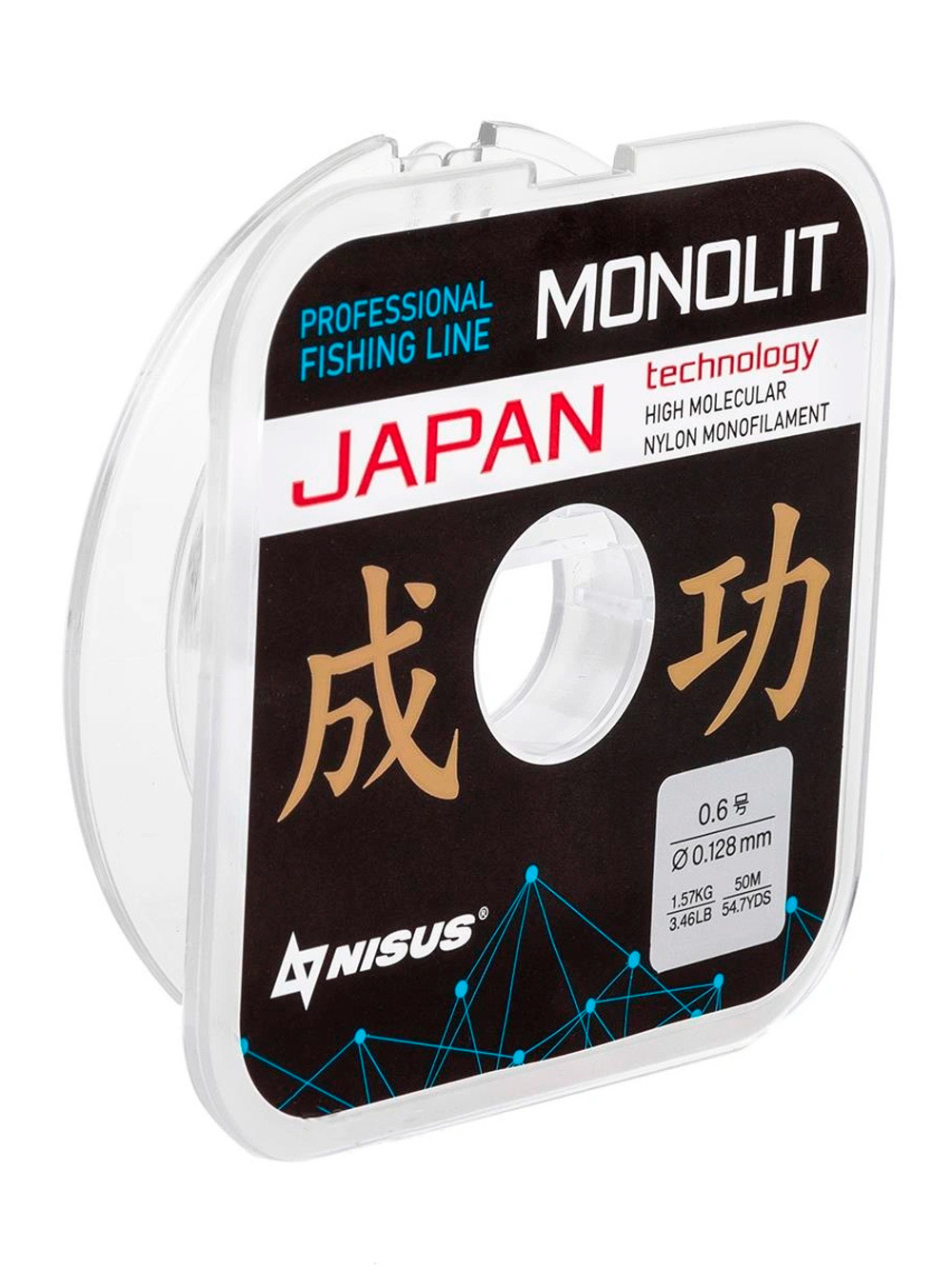 Леска для рыбалки Nisus MONOLIT Nylon Transparent 0,091mm/50m (N-MO-0.091-50)