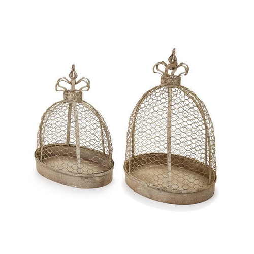 Набор из 2-х декоративных клеток "Короны" 34,5x25,5x48,5см/29,5x20x39,5см