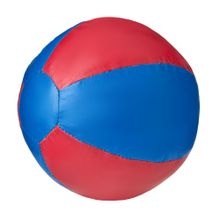 Медбол 3C146-K64, 4кг, иск.кожа, наполнитель резиновая крошка, диам. 21 см, маш сшивка, сине-красный