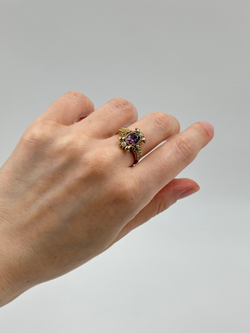 Кольцо с фиолетовым кристаллом Avon