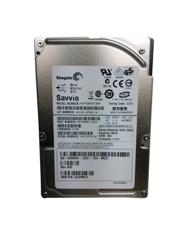 Жесткий диск Seagate Savvio 10K.7 SAS (36GB/10K/8MB/2.5&quot;) ST936701SS