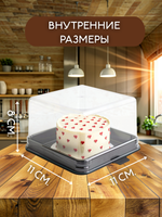 Комплект купольных квадратная коробочек 11х8. - 15 штук.