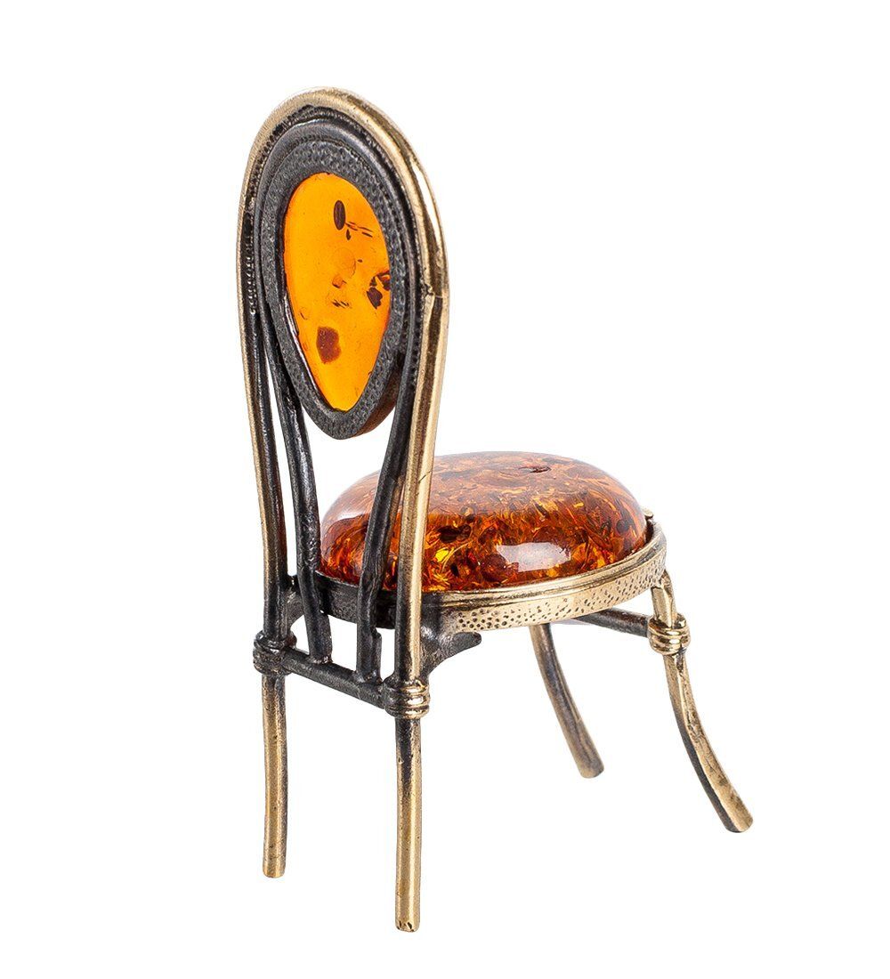 Народные промыслы AM-1340 Фигурка «Стул» (латунь, янтарь)