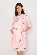 Пижама женская сорочка+халат КЖ 0215 кулирка