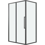 Душевой уголок Grossman Cosmo 120х70 120.K33.02.1270.21.00 профиль Черный матовый стекло прозрачное