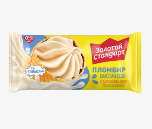 Мороженое Золотой Cтандарт большой рожок 90 г