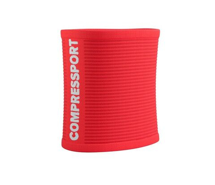 Теннисные напульсники Compressport Sweatbands 3D.Dots - fluo red/white