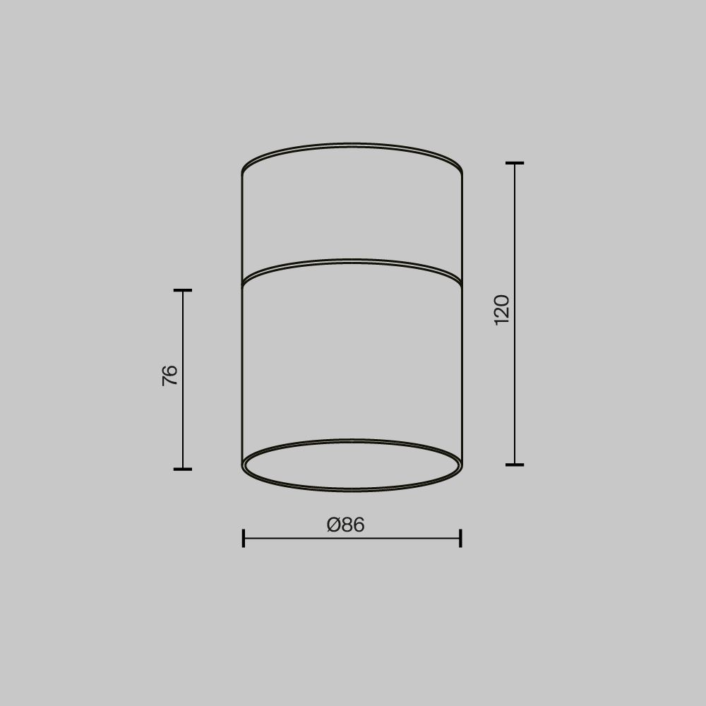 Потолочный светильник Technical C094CL-GX53-BS