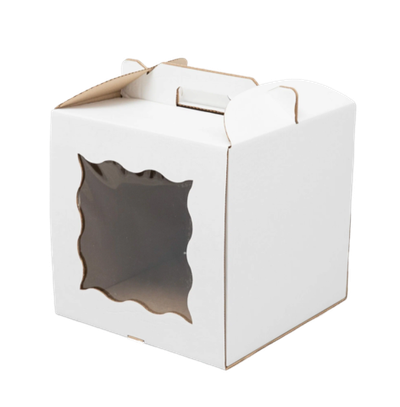 Коробка для торта NEW (сундук) 30*30*30, белая