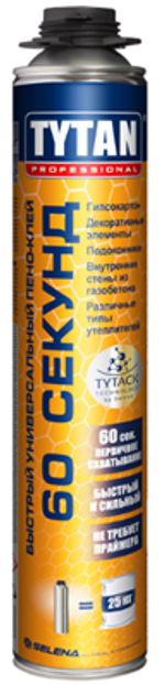 Клей-пена Tytan Professional 60 секунд универсальный 750мл