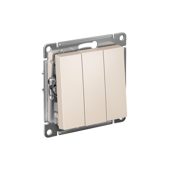 Выключатель 3-кл. СП AtlasDesign 10А IP20 (сх. 1+1+1) 10AX механизм беж. SE ATN000231