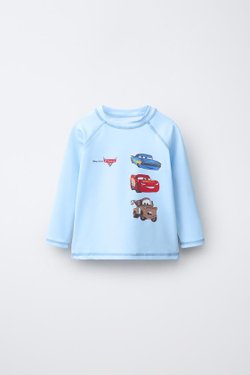 ZARA ФУТБОЛКА ДЛЯ ПЛАВАНИЯ CARS RAYO MCQUEEN © DISNEY, СИНИЙ