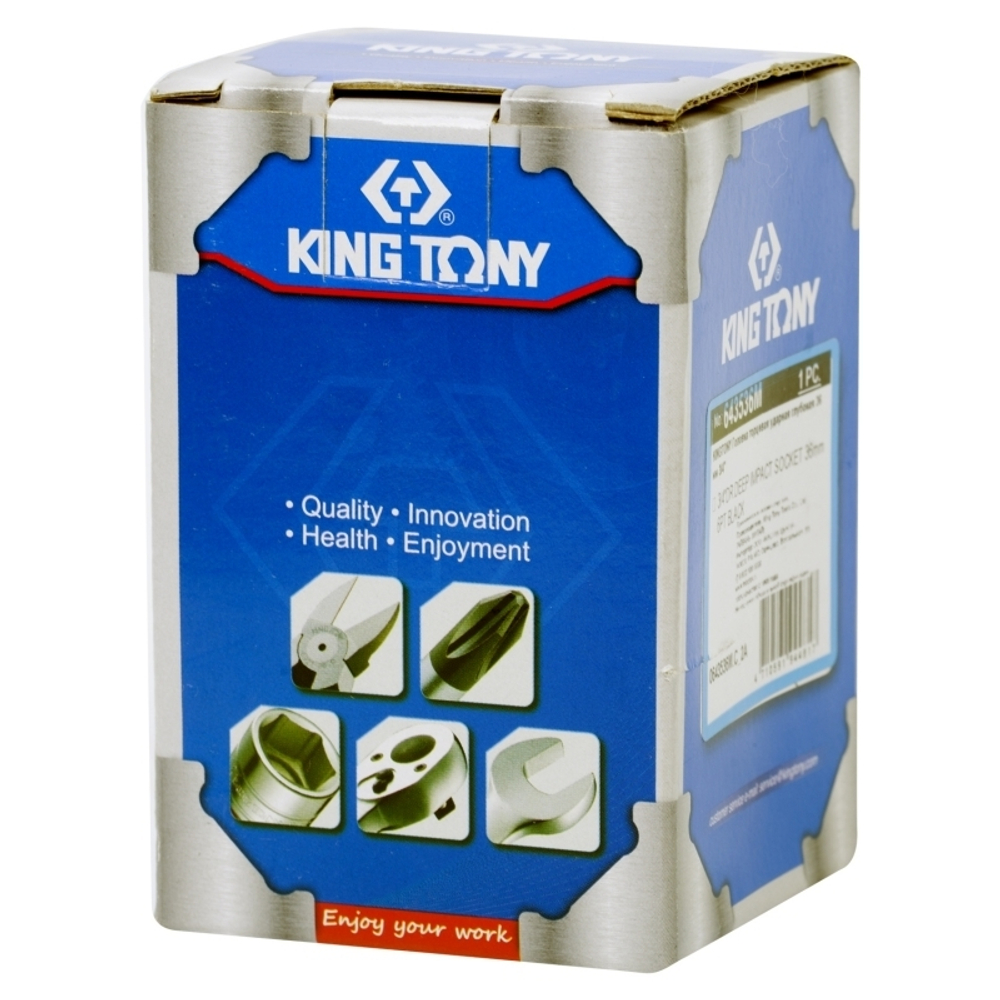 KING TONY (643536M) Головка торцевая ударная глубокая шестигранная 3/4", 36 мм