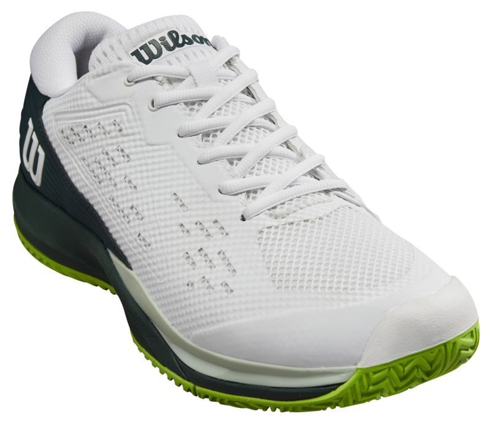 Теннисные кроссовки Wilson Rush Pro Ace - white/pondersoa/jas green