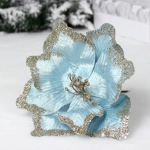 Украшение новогоднее «Пуансеттия - Волшебный день» 23 см, Голубой