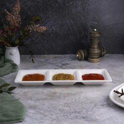 Менажница 30,8*11 см h2,5 см 3 отделения белая фарфор NEW P.L. Proff Cuisine [6]