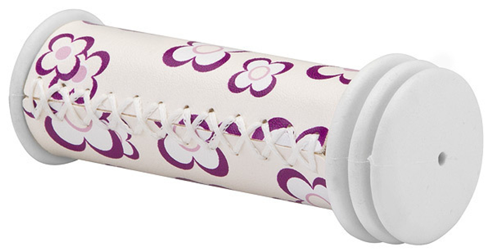 Грипсы VLG-200-1 Velo 105 мм прошитые бело-фиолетовые