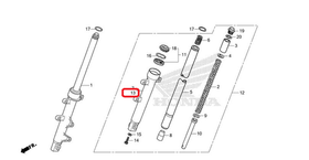 51520-KPP-T01. CASE COMP., L. FR. BOTTOM. Honda CBR125, CBR150 2012-2018