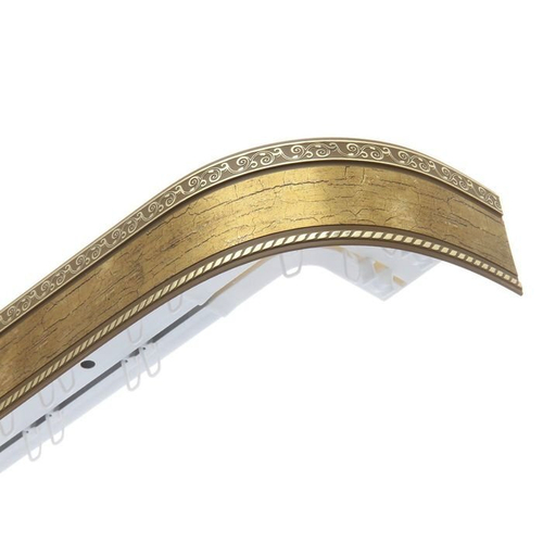 250 карниз УЛЬТРАКОМПАКТ Есенин золото АНТИК 2х ряд 70мм