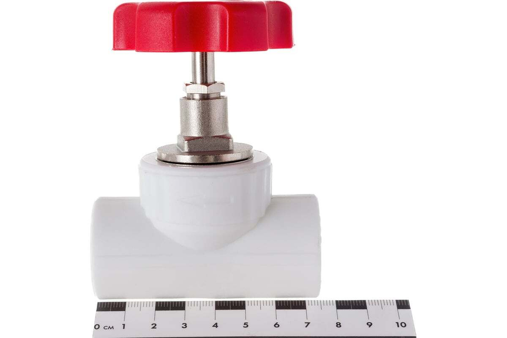 ВЕНТИЛЬ VALFEX КРАСНАЯ РУЧКА БАРАШЕК 25Х90 БЕЛЫЙ