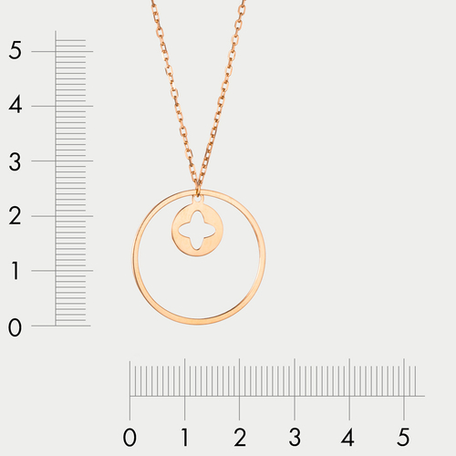 Колье для женщин из розового золота 585 пробы без вставки (арт. ст0163)