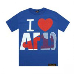 Футболка Sneaktip I Love AF 1 синяя вид спереди