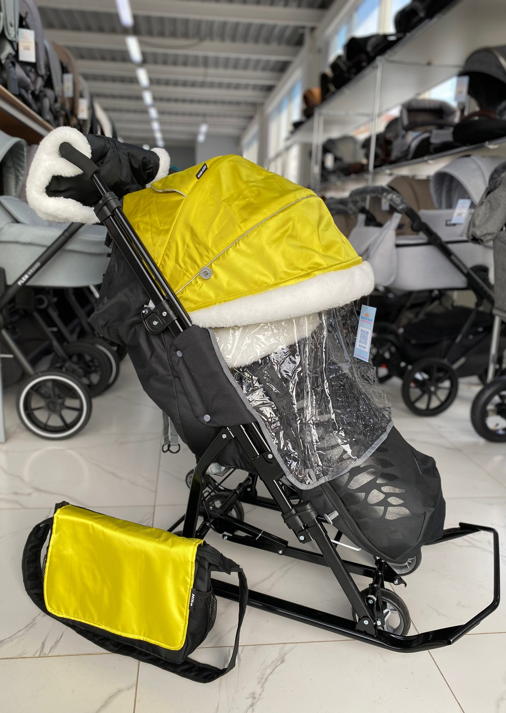 Коляска комбинированная «Ника Детям 7-5K» черный с золотым (арт. НД7-5K/1)