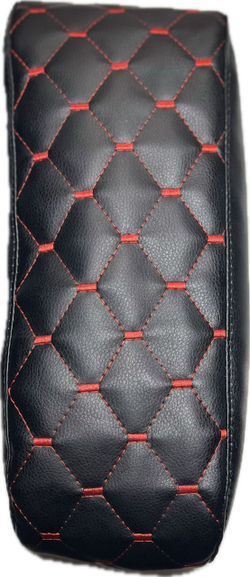 Чехол на штатный подлокотник Лада Веста (красная нить Рубин)