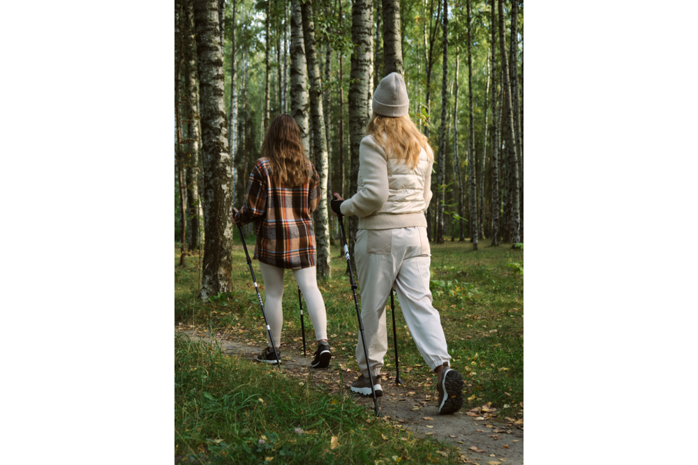 Палки для скандинавской ходьбы Roadlike Protect с антишоком, Flip-Lock Белый