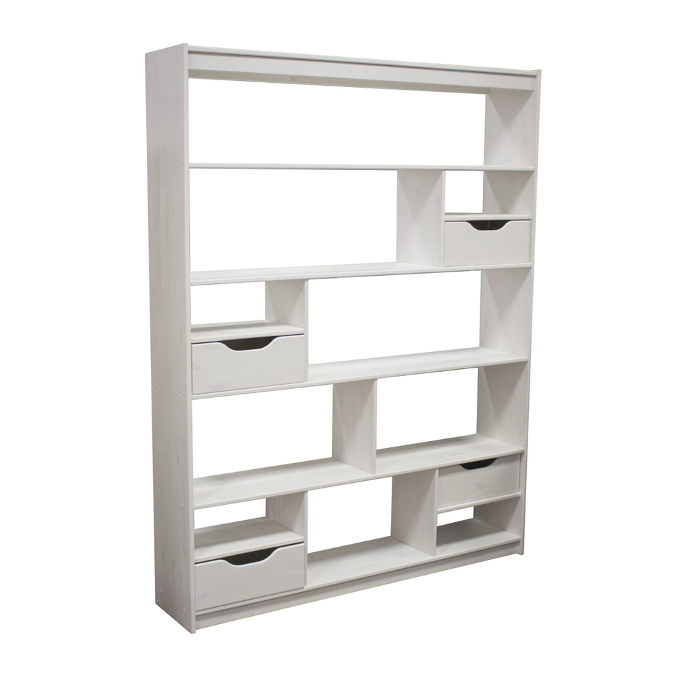 Стеллаж Расмус деревянный белый