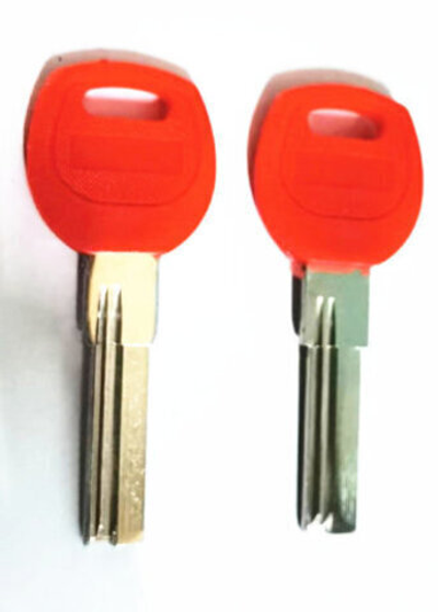 Заготовка вертикального ключа 13566 BAO-2DP 2паз. под бронь красный 29mm