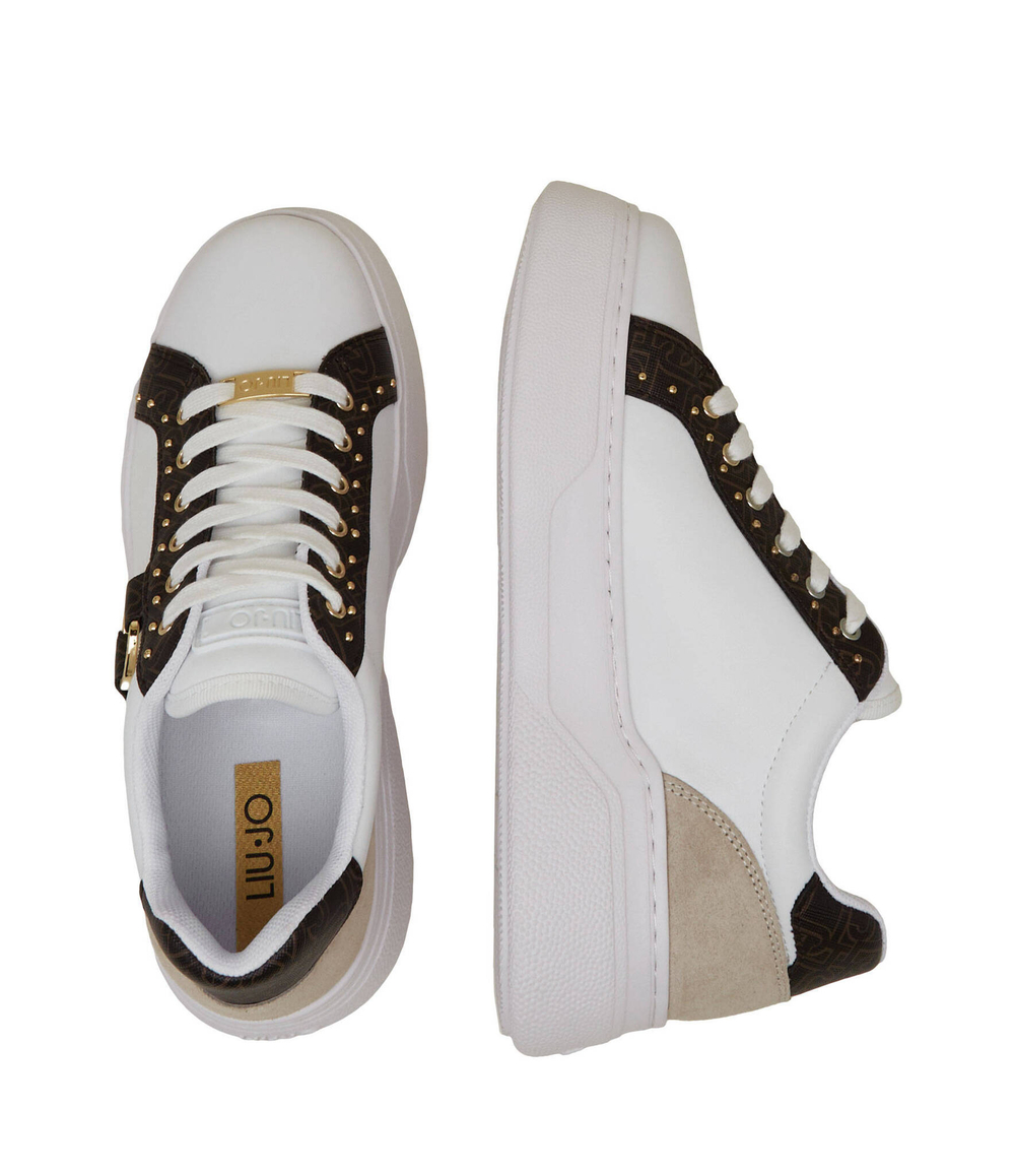 Кожаные кроссовки 05 Liu Jo - белый(BF3157 EX126)