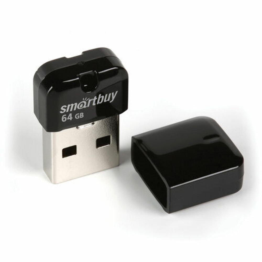 Флеш-диск 64 GB, SMARTBUY Art, USB 2.0, черный, SB64GBAK