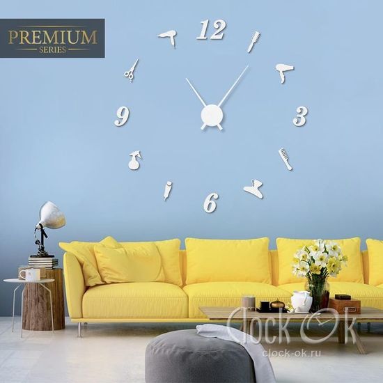 Настенные 3D часы Парикмахер