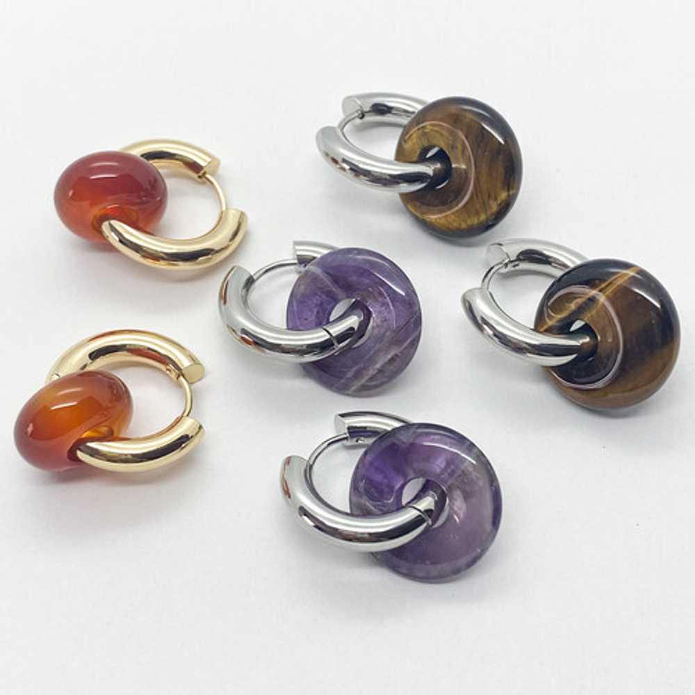 Швензы-кольца, позолота, размер 20*4 мм, цена за пару