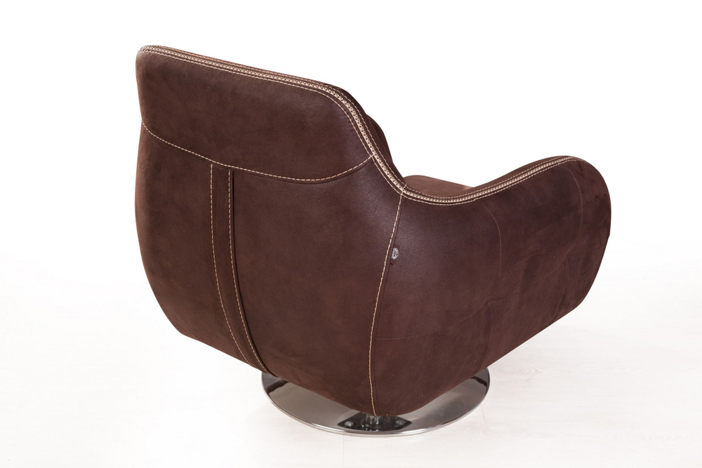 Napoli (Неаполь) кресло на хромированной опоре, замша