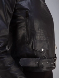 Куртка женская из натуральной кожи с капюшоном Турция