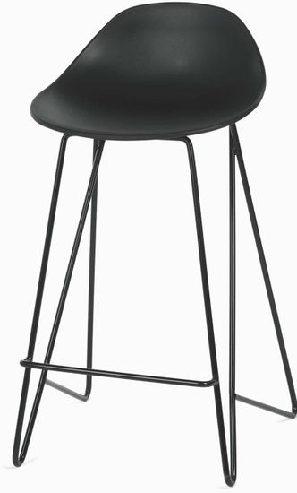 Полубарный стул Origami черный 