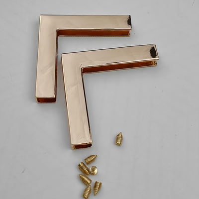 Уголки металлические для сумки прямые Золото