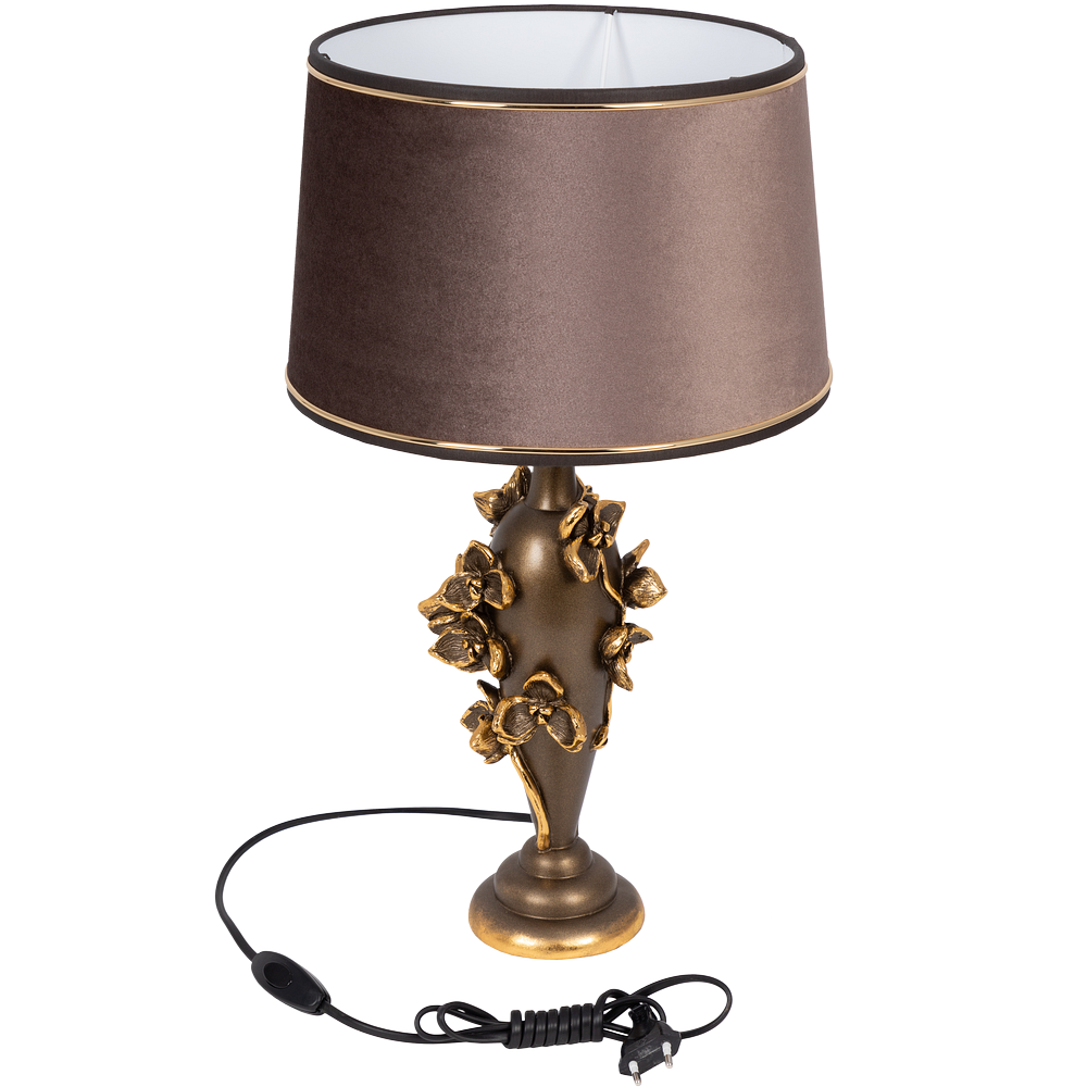 Настольная лампа Орхидея Лира Бронза Тюссо Кофе