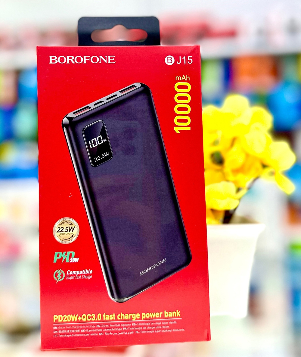Power Bank 10000mAh, Borofone BJ15, черный