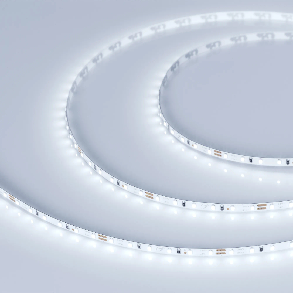 Светодиодная лента MICROLED-5000 24V Cool 8K 4mm (2216, 120 LED/m, LUX) (Arlight, 9.6 Вт/м, IP20) 024409