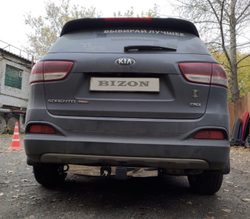 Фаркоп с элект. Smart, на Kia Sorento FA 0230-E(N) (Prime, с 2015 по 2018 г.в.Prime, с 2018 г.в.(c накладкой из нержавеющей стали)) (паспорт и сертификат в комплекте) Бизон