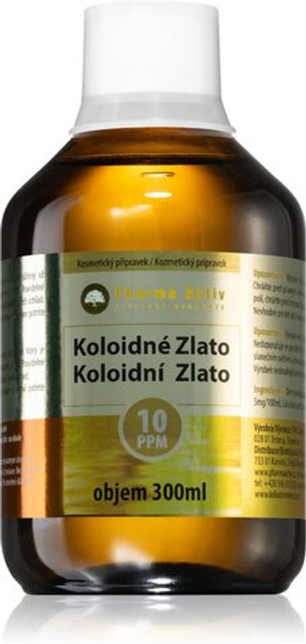 Pharma Activ Colloidal gold 10 ppm - регенерирующее очищающее средство для кожи /   300  ml  / GTIN 8588005349154