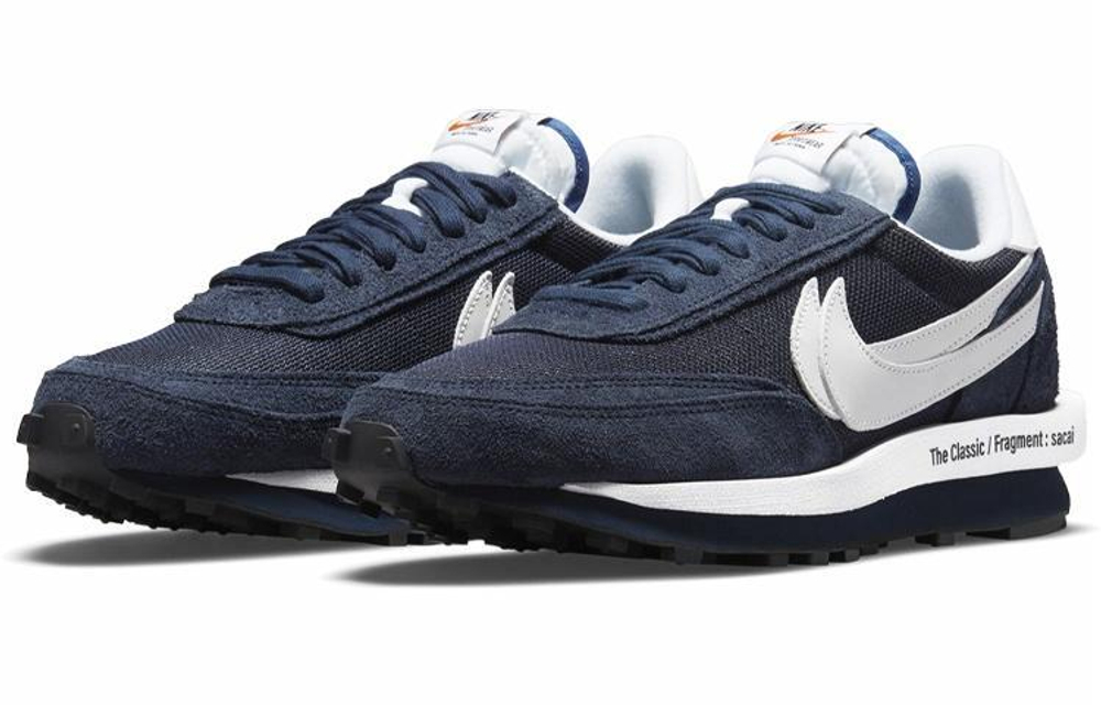 Кроссовки Fragment Design X Sacai X Nike Ldwaffle "Blackened Blue"