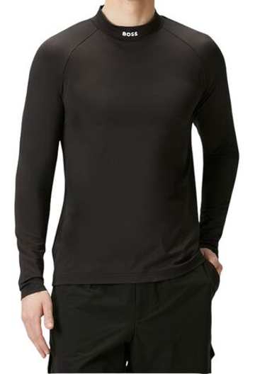 Мужская теннисная футболка с длинным рукавом BOSS Tock Active Long-Sleeved - black