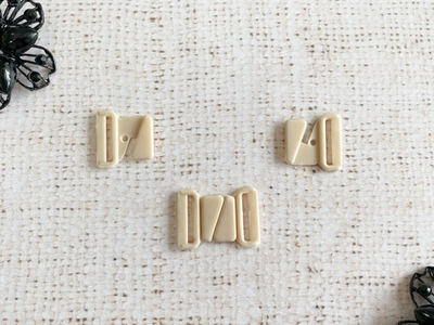 Застежка для бюстгальтера, пластик, ш. 1,5 см