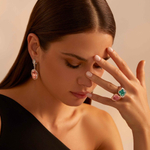 Кольцо с Турмалином, Морганитом и Бриллиантами, R0030-10/1